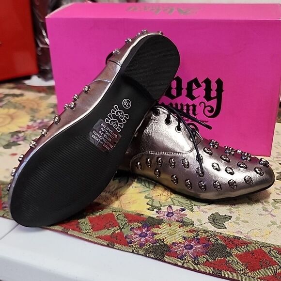 Abbey Dawn By AVRIL LAVIGNE TOUGH CROWD OXFORD FLAT IN PEWTER SZ 7 NWT &… - Picture 6 of 11